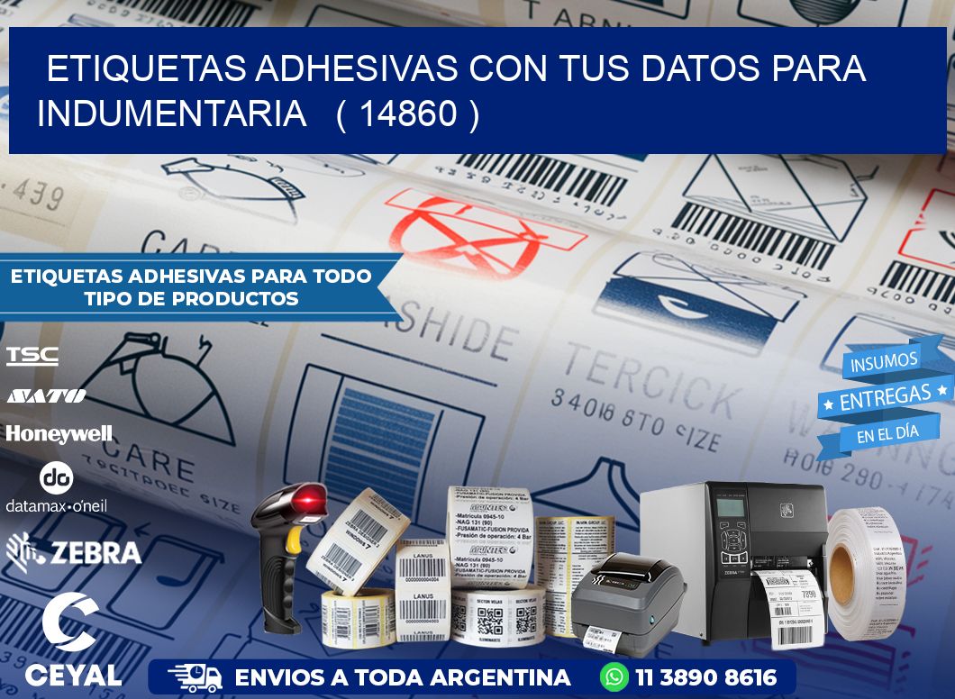 ETIQUETAS ADHESIVAS CON TUS DATOS PARA INDUMENTARIA   ( 14860 )