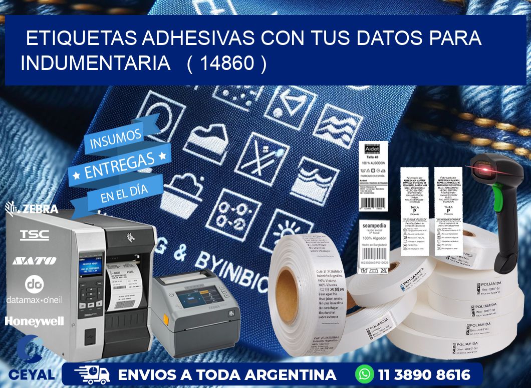 ETIQUETAS ADHESIVAS CON TUS DATOS PARA INDUMENTARIA ( 14860 )
