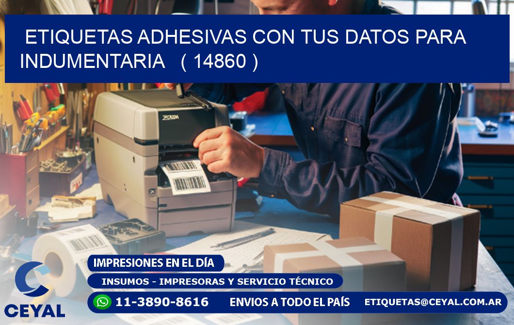 ETIQUETAS ADHESIVAS CON TUS DATOS PARA INDUMENTARIA ( 14860 )