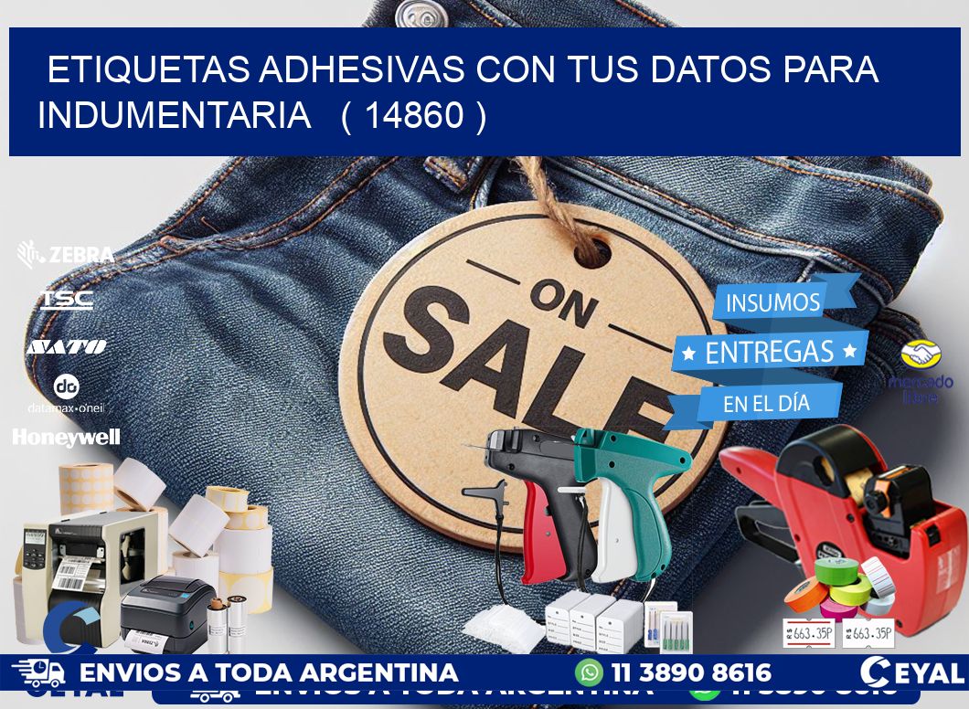 ETIQUETAS ADHESIVAS CON TUS DATOS PARA INDUMENTARIA ( 14860 )