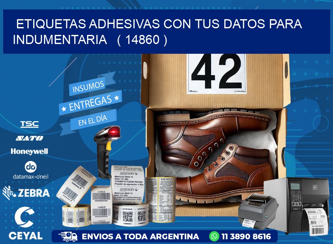 ETIQUETAS ADHESIVAS CON TUS DATOS PARA INDUMENTARIA ( 14860 )