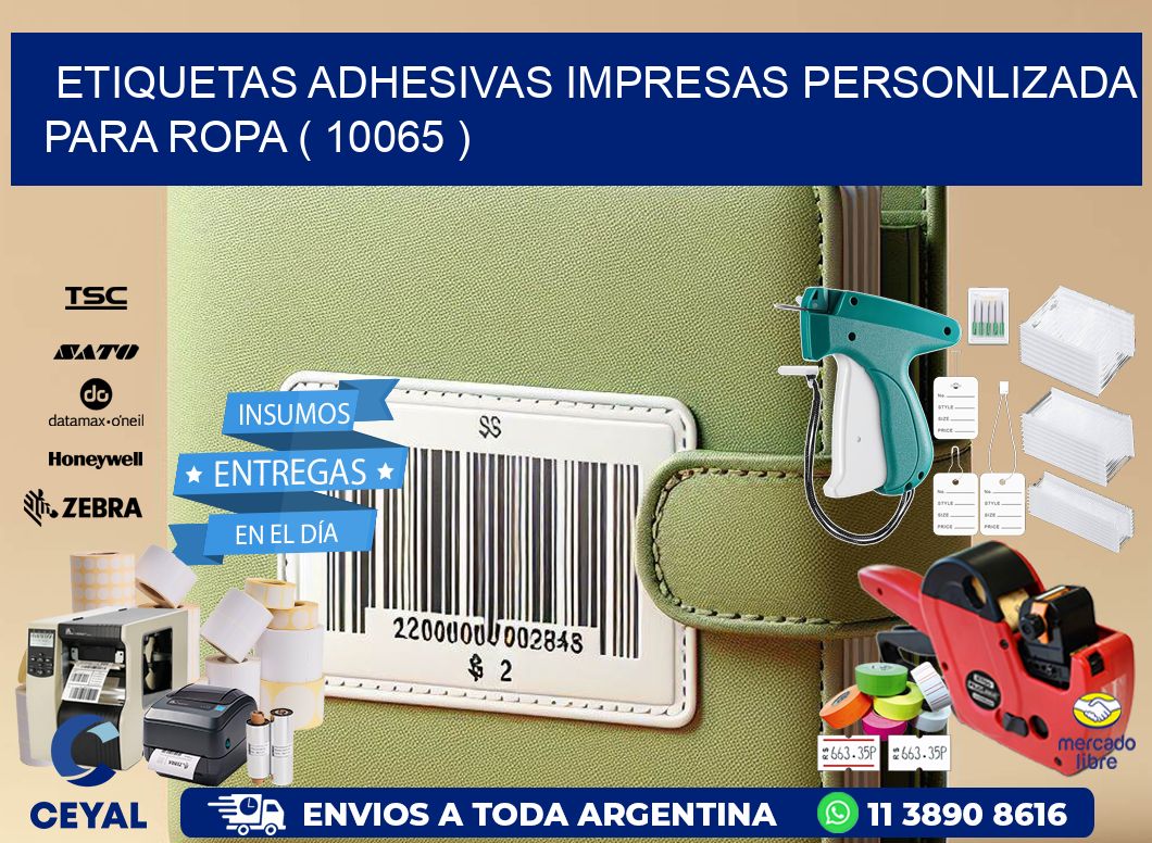 ETIQUETAS ADHESIVAS IMPRESAS PERSONLIZADA PARA ROPA ( 10065 )