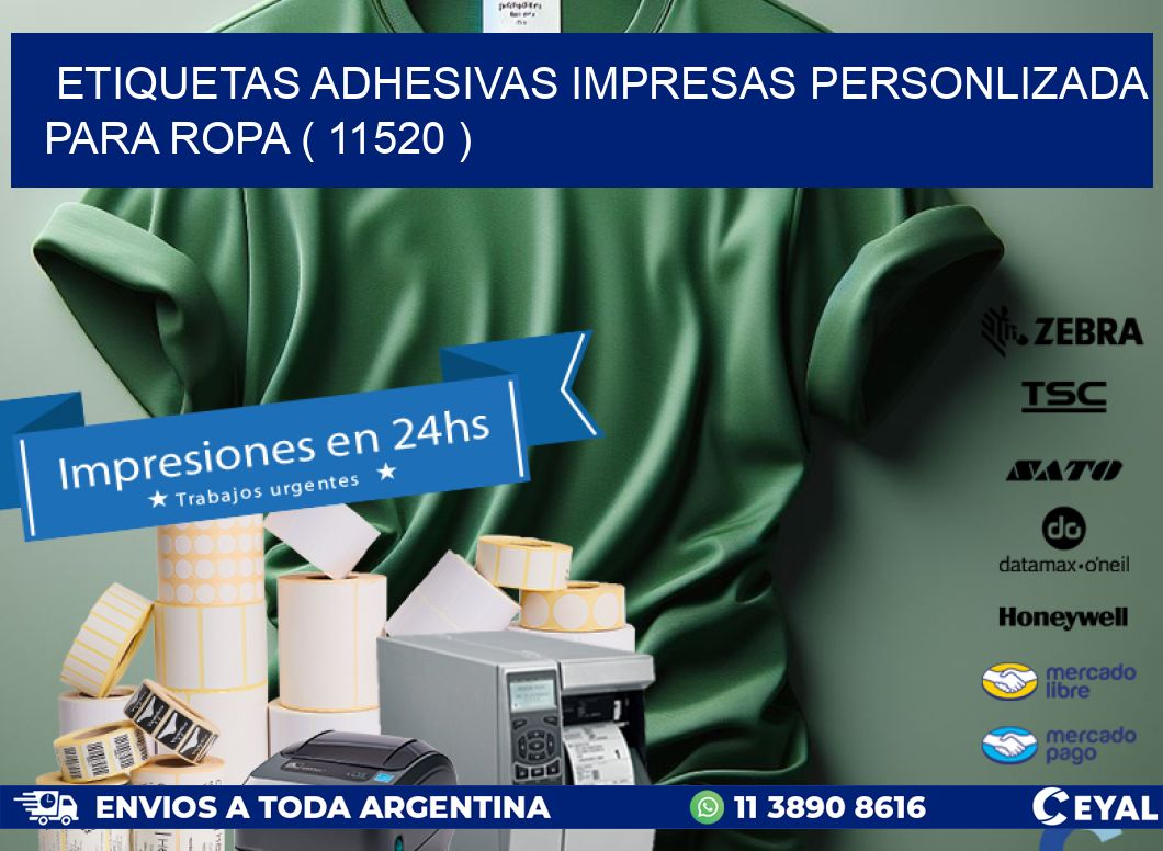 ETIQUETAS ADHESIVAS IMPRESAS PERSONLIZADA PARA ROPA ( 11520 )