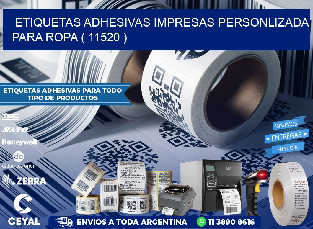 ETIQUETAS ADHESIVAS IMPRESAS PERSONLIZADA PARA ROPA ( 11520 )
