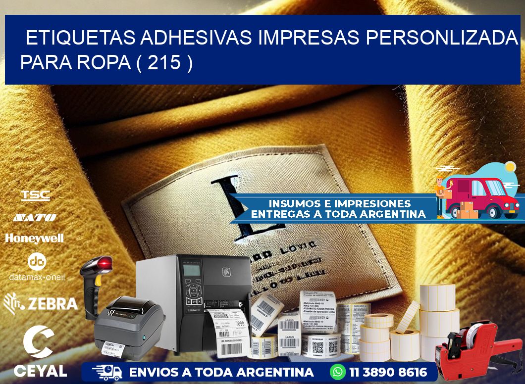 ETIQUETAS ADHESIVAS IMPRESAS PERSONLIZADA PARA ROPA ( 215 )