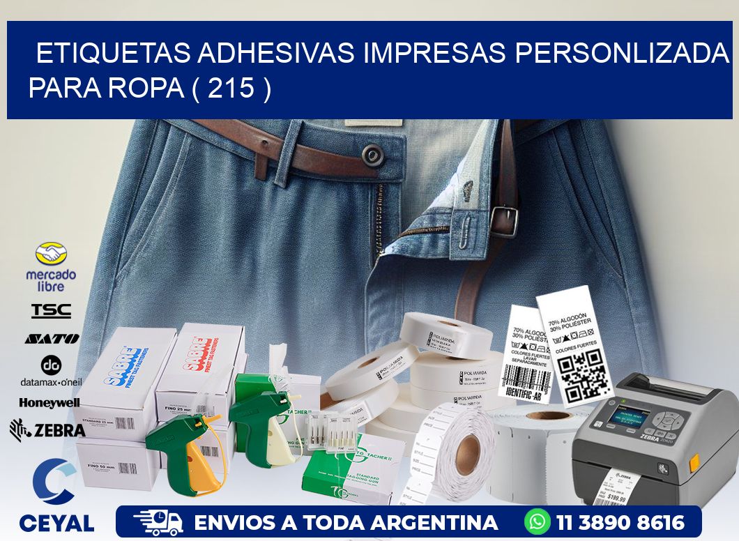 ETIQUETAS ADHESIVAS IMPRESAS PERSONLIZADA PARA ROPA ( 215 )