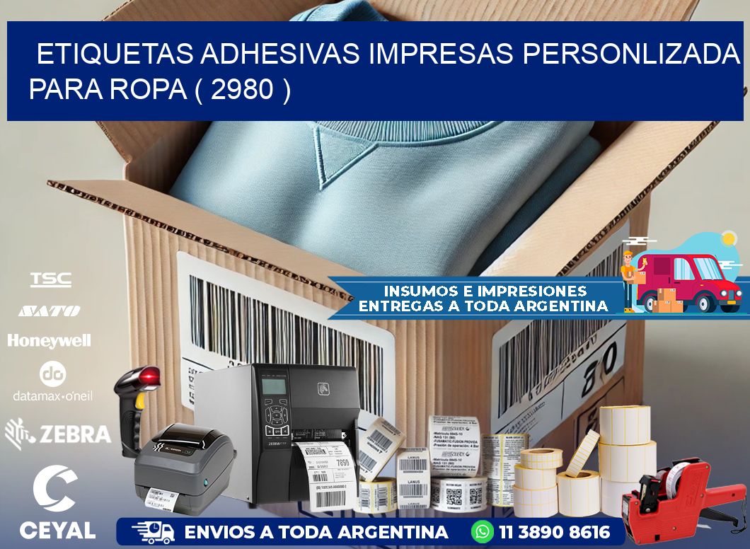 ETIQUETAS ADHESIVAS IMPRESAS PERSONLIZADA PARA ROPA ( 2980 )