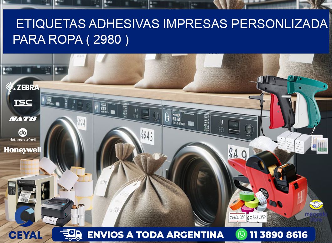 ETIQUETAS ADHESIVAS IMPRESAS PERSONLIZADA PARA ROPA ( 2980 )