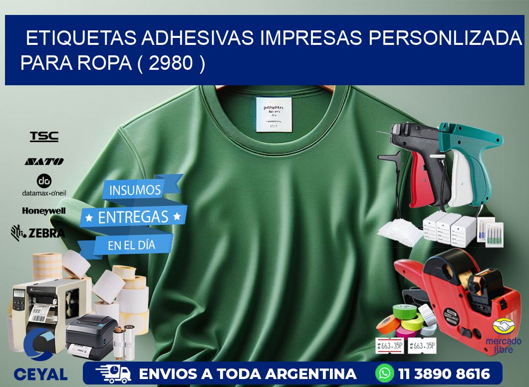 ETIQUETAS ADHESIVAS IMPRESAS PERSONLIZADA PARA ROPA ( 2980 )