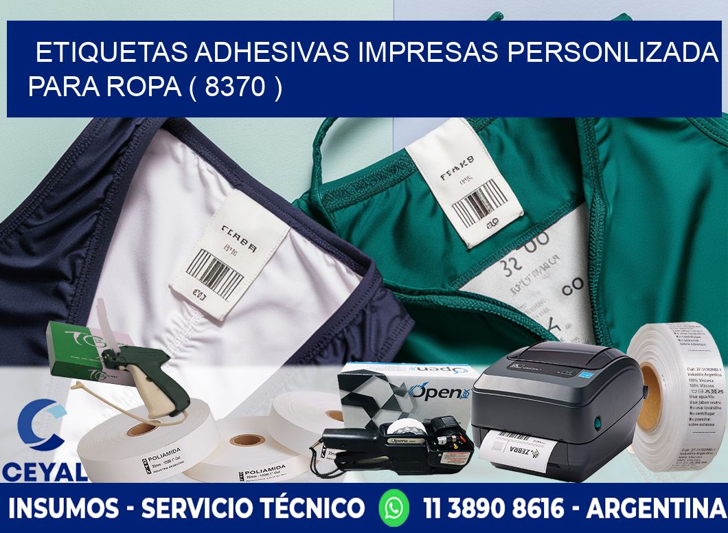 ETIQUETAS ADHESIVAS IMPRESAS PERSONLIZADA PARA ROPA ( 8370 )