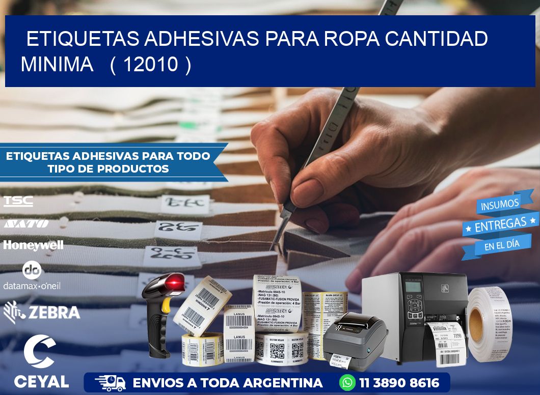 ETIQUETAS ADHESIVAS PARA ROPA CANTIDAD MINIMA   ( 12010 )