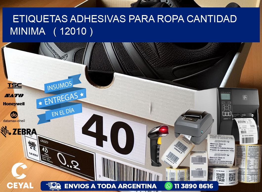 ETIQUETAS ADHESIVAS PARA ROPA CANTIDAD MINIMA ( 12010 )