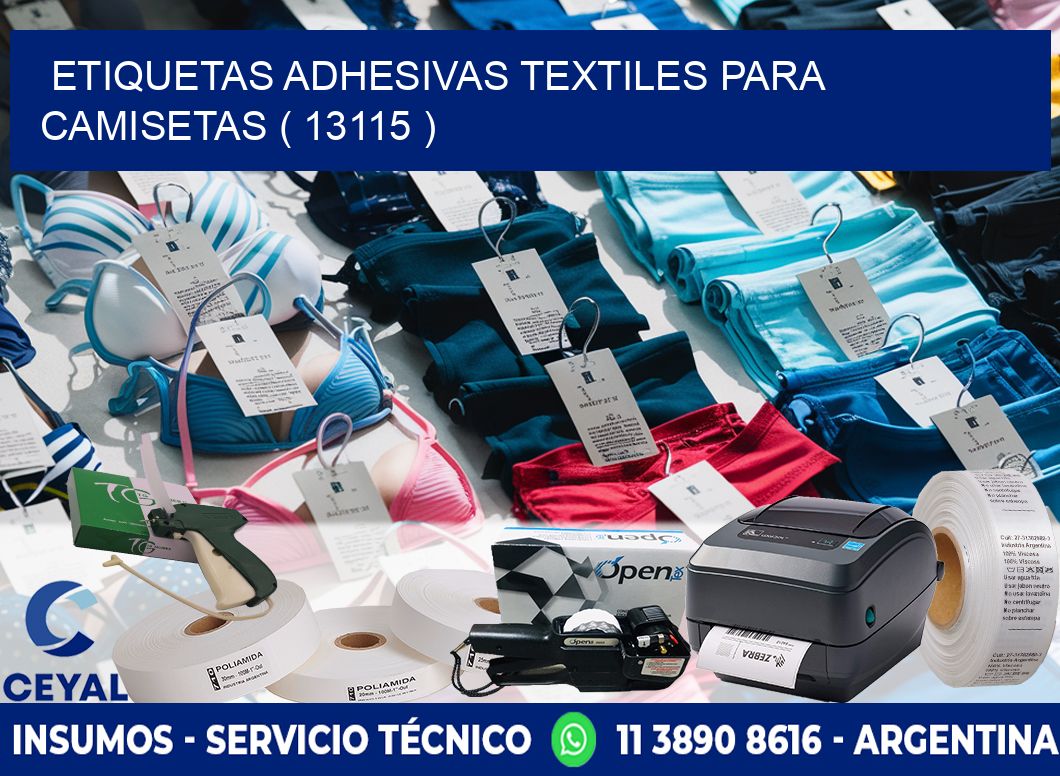 ETIQUETAS ADHESIVAS TEXTILES PARA CAMISETAS ( 13115 )