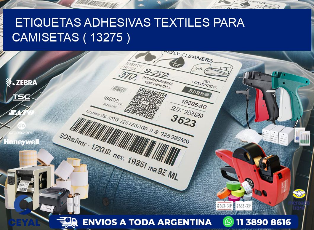 ETIQUETAS ADHESIVAS TEXTILES PARA CAMISETAS ( 13275 )