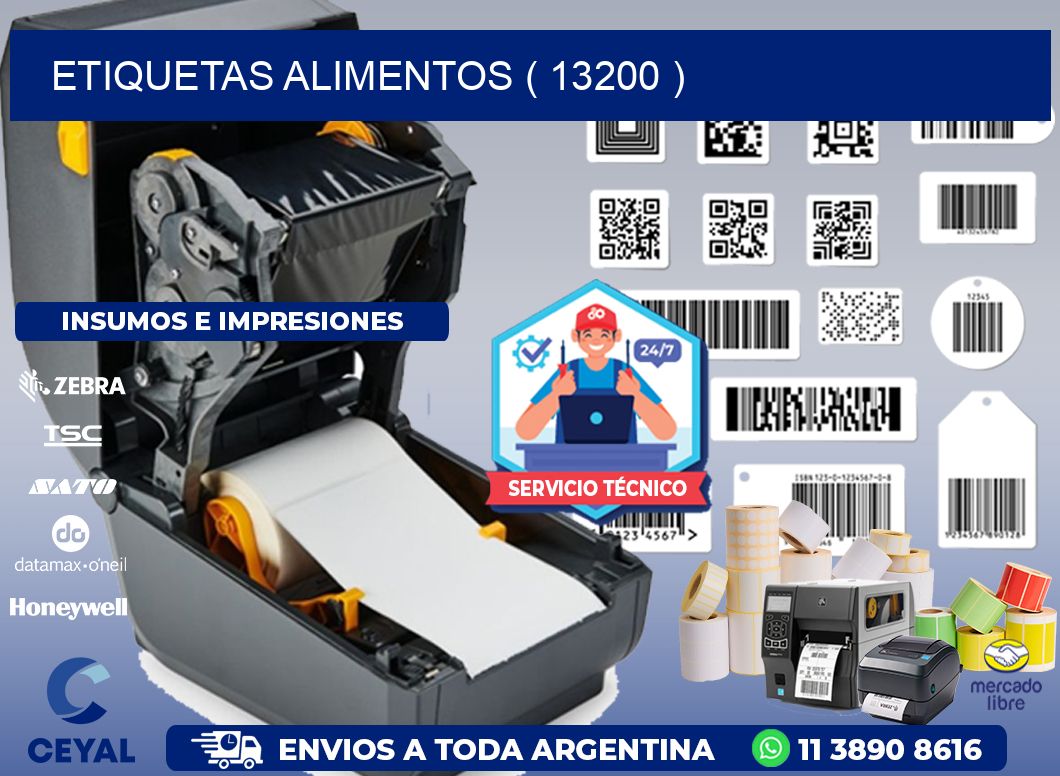ETIQUETAS ALIMENTOS ( 13200 )