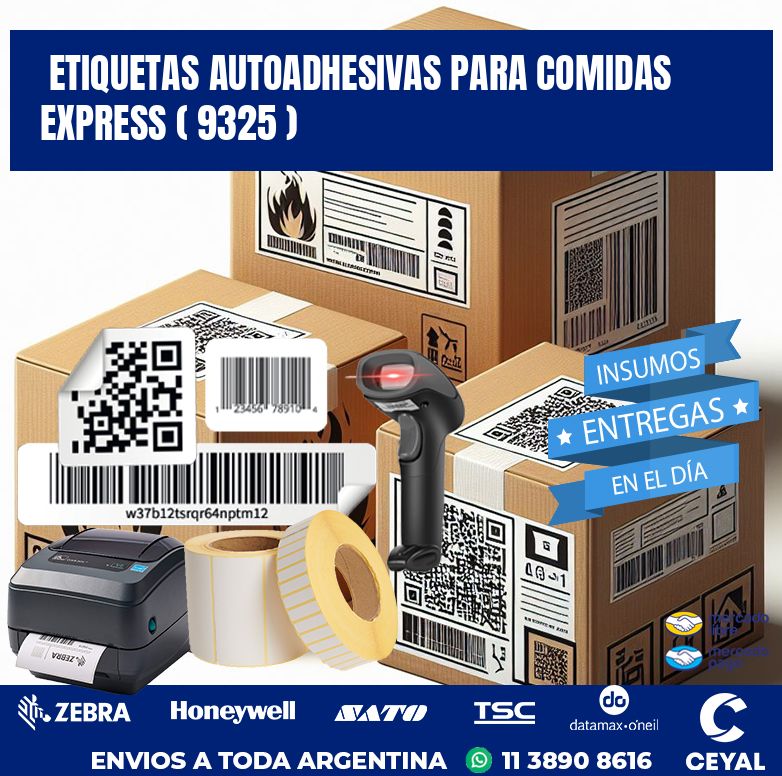 ETIQUETAS AUTOADHESIVAS PARA COMIDAS EXPRESS ( 9325 )