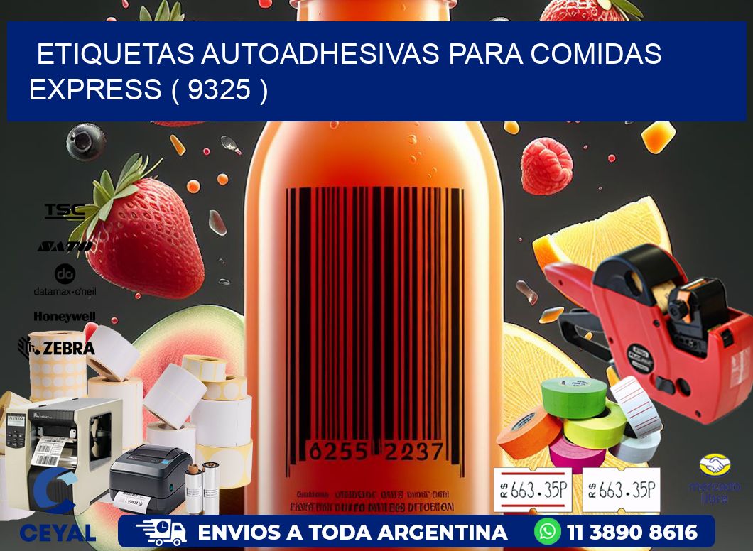 ETIQUETAS AUTOADHESIVAS PARA COMIDAS EXPRESS ( 9325 )