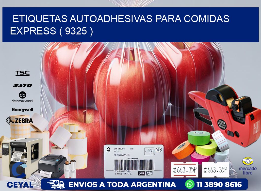 ETIQUETAS AUTOADHESIVAS PARA COMIDAS EXPRESS ( 9325 )