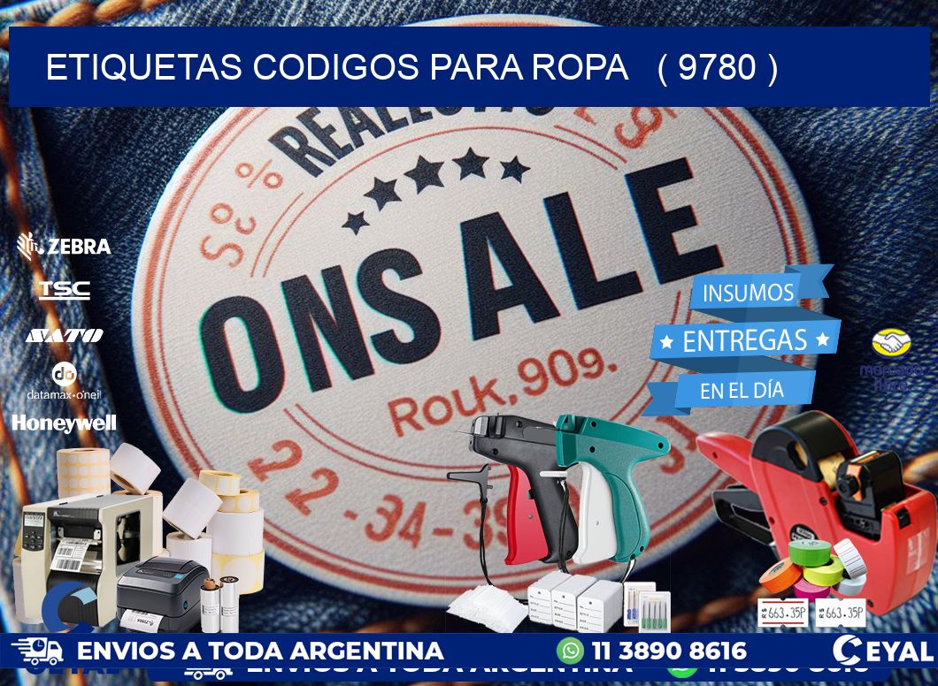 ETIQUETAS CODIGOS PARA ROPA   ( 9780 )