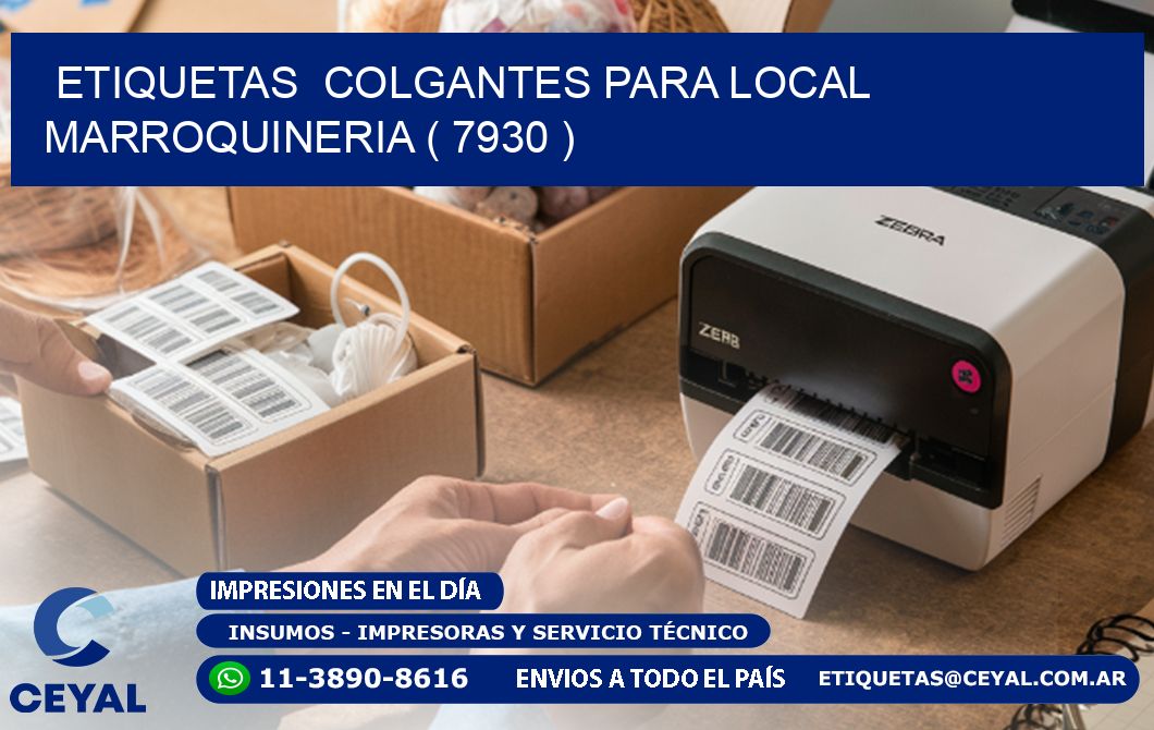 ETIQUETAS  COLGANTES PARA LOCAL MARROQUINERIA ( 7930 )