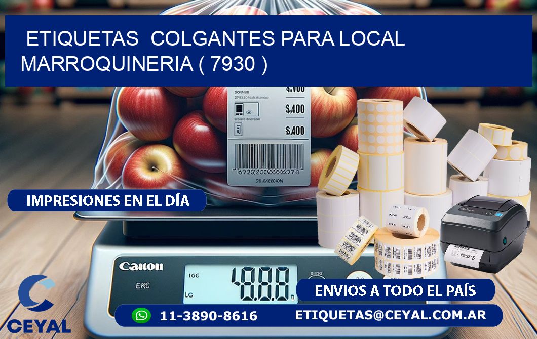 ETIQUETAS  COLGANTES PARA LOCAL MARROQUINERIA ( 7930 )