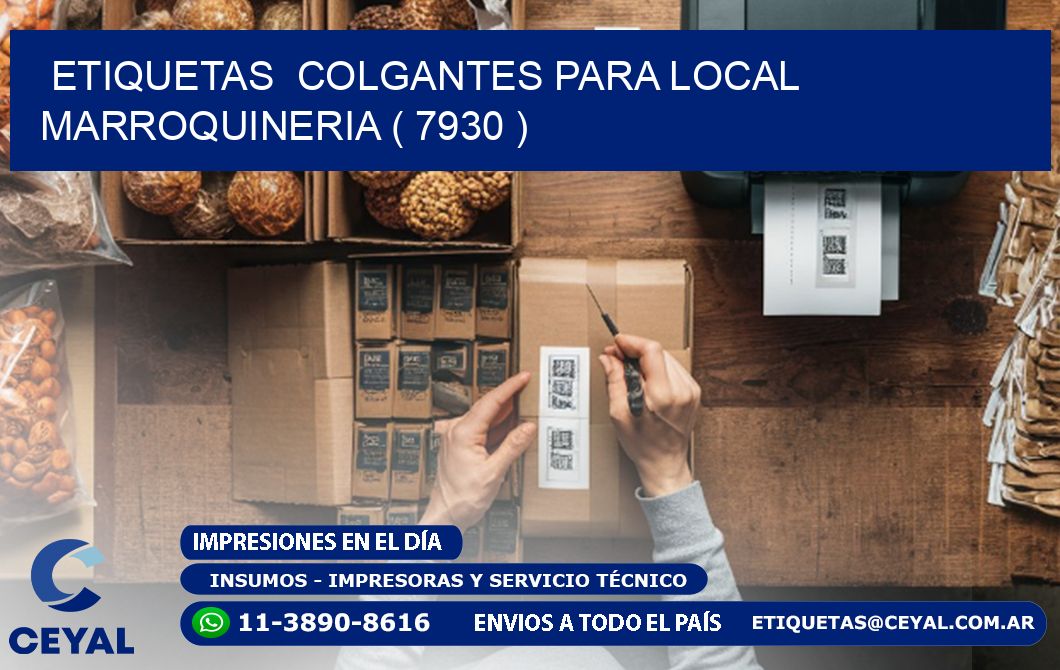 ETIQUETAS  COLGANTES PARA LOCAL MARROQUINERIA ( 7930 )