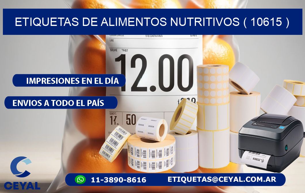 ETIQUETAS DE ALIMENTOS NUTRITIVOS ( 10615 )
