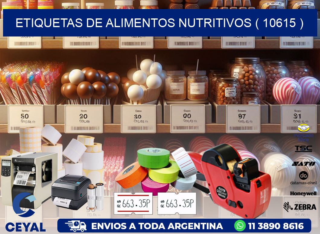 ETIQUETAS DE ALIMENTOS NUTRITIVOS ( 10615 )