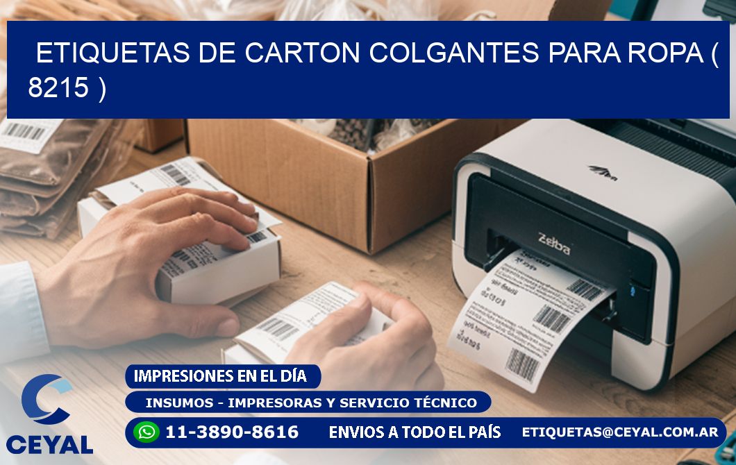 ETIQUETAS DE CARTON COLGANTES PARA ROPA ( 8215 )