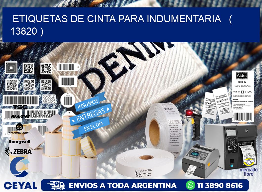 ETIQUETAS DE CINTA PARA INDUMENTARIA ( 13820 )