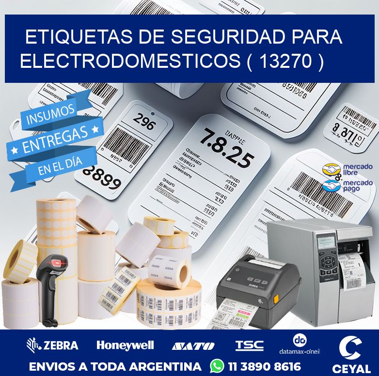 ETIQUETAS DE SEGURIDAD PARA ELECTRODOMESTICOS ( 13270 )