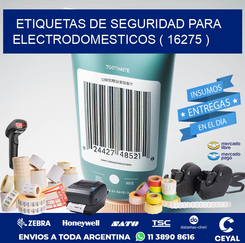 ETIQUETAS DE SEGURIDAD PARA ELECTRODOMESTICOS ( 16275 )