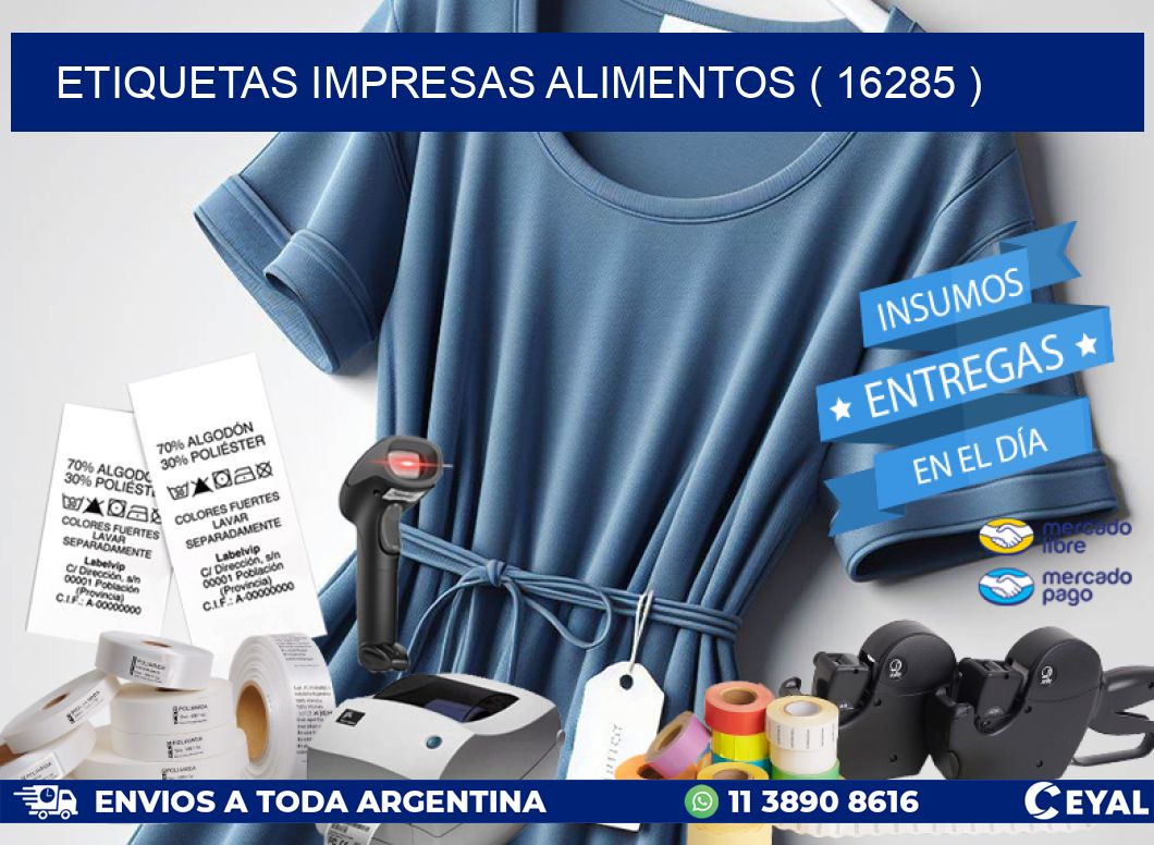 ETIQUETAS IMPRESAS ALIMENTOS ( 16285 )