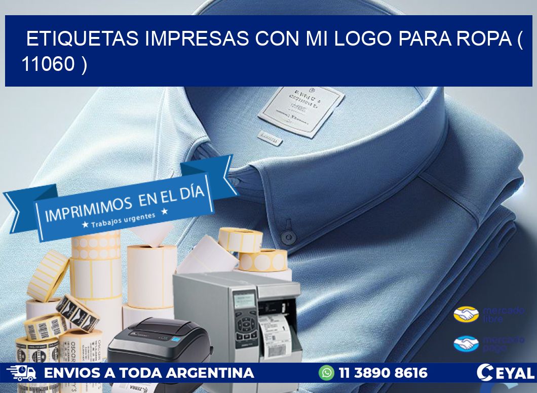 ETIQUETAS IMPRESAS CON MI LOGO PARA ROPA ( 11060 )