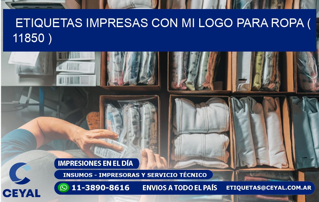 ETIQUETAS IMPRESAS CON MI LOGO PARA ROPA ( 11850 )