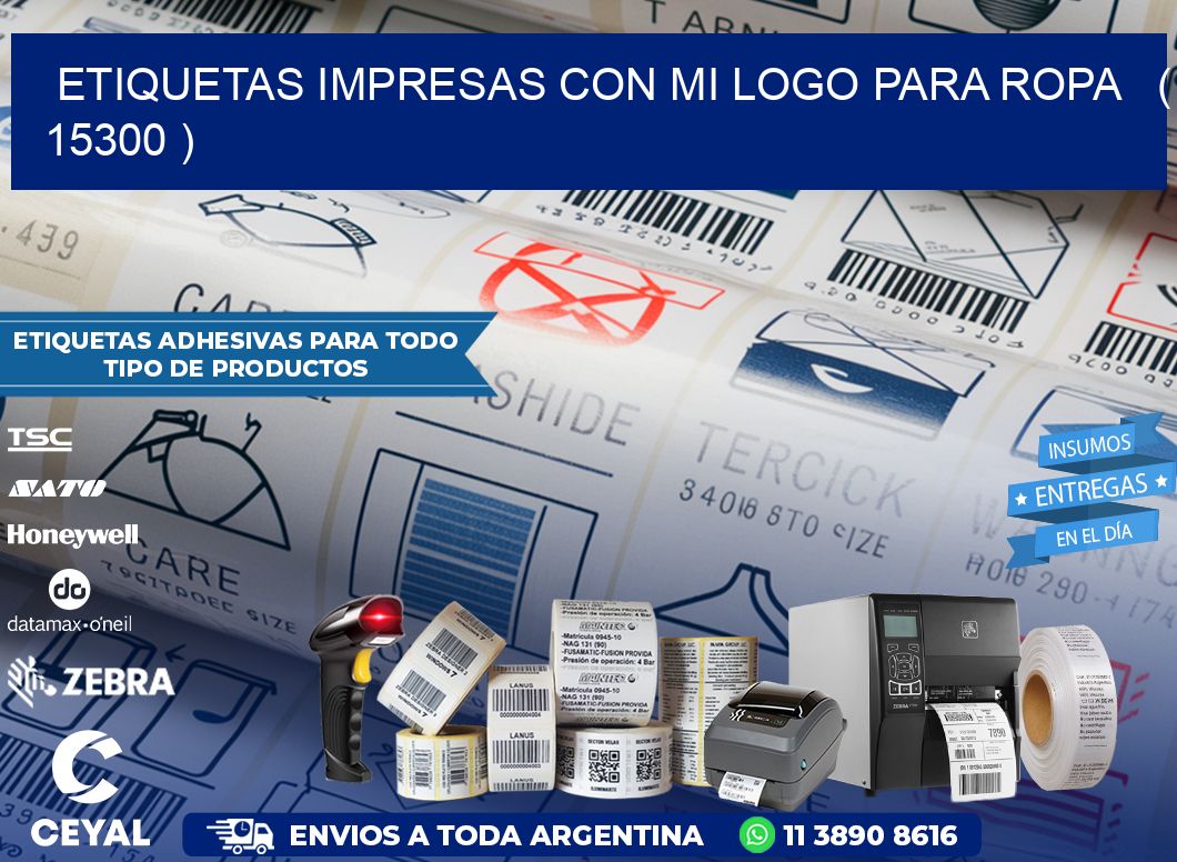 ETIQUETAS IMPRESAS CON MI LOGO PARA ROPA   ( 15300 )