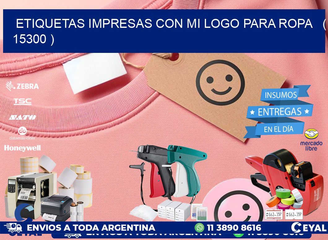 ETIQUETAS IMPRESAS CON MI LOGO PARA ROPA   ( 15300 )