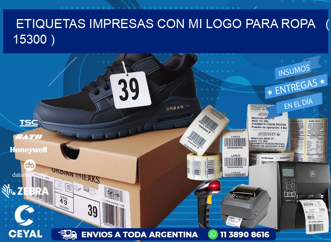 ETIQUETAS IMPRESAS CON MI LOGO PARA ROPA   ( 15300 )