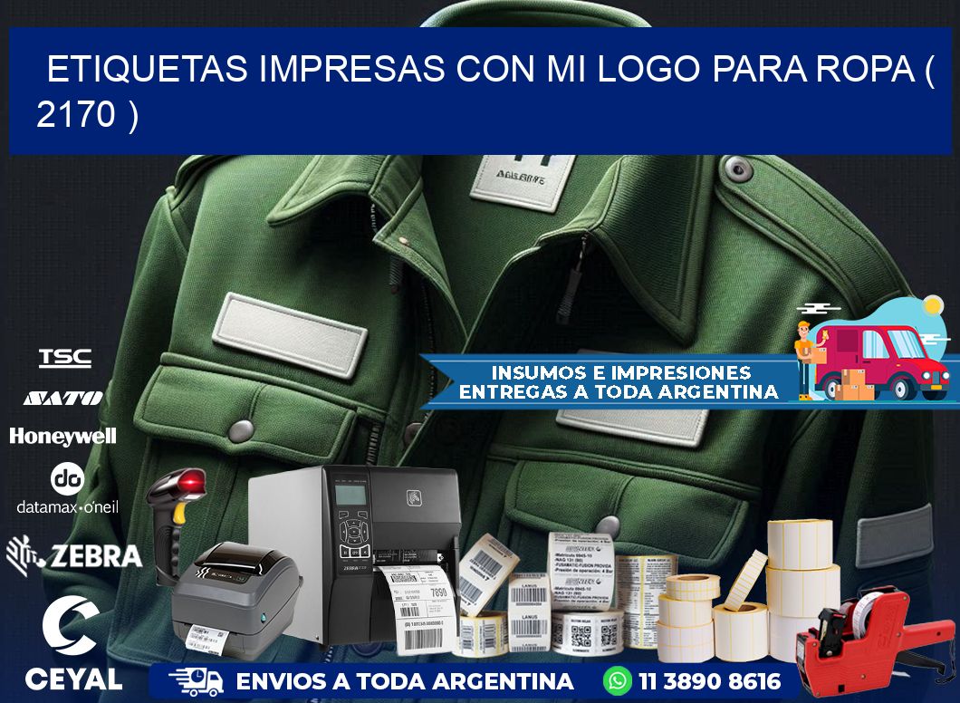 ETIQUETAS IMPRESAS CON MI LOGO PARA ROPA ( 2170 )
