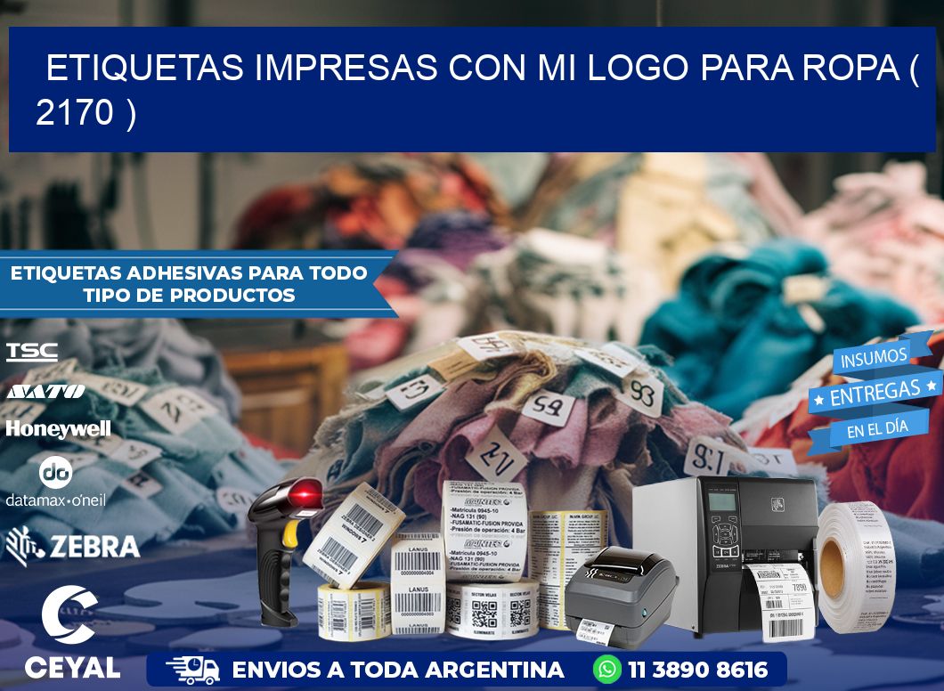 ETIQUETAS IMPRESAS CON MI LOGO PARA ROPA ( 2170 )