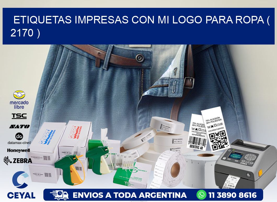 ETIQUETAS IMPRESAS CON MI LOGO PARA ROPA ( 2170 )