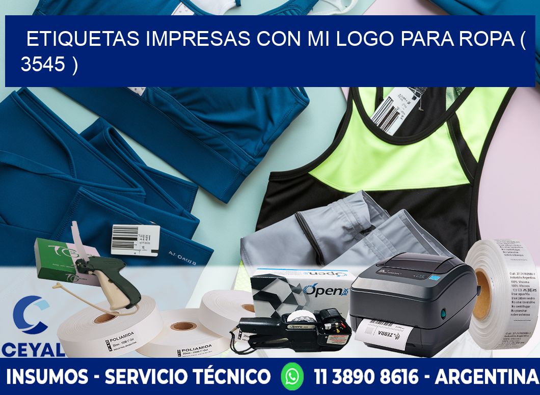 ETIQUETAS IMPRESAS CON MI LOGO PARA ROPA ( 3545 )