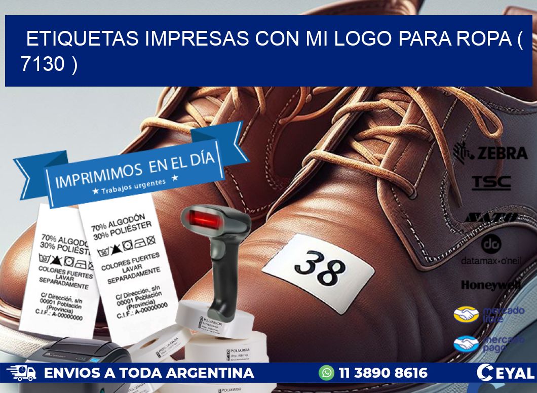 ETIQUETAS IMPRESAS CON MI LOGO PARA ROPA ( 7130 )