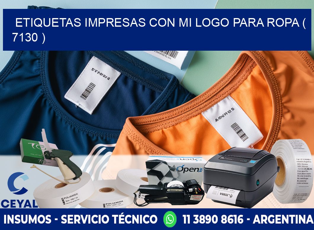 ETIQUETAS IMPRESAS CON MI LOGO PARA ROPA ( 7130 )