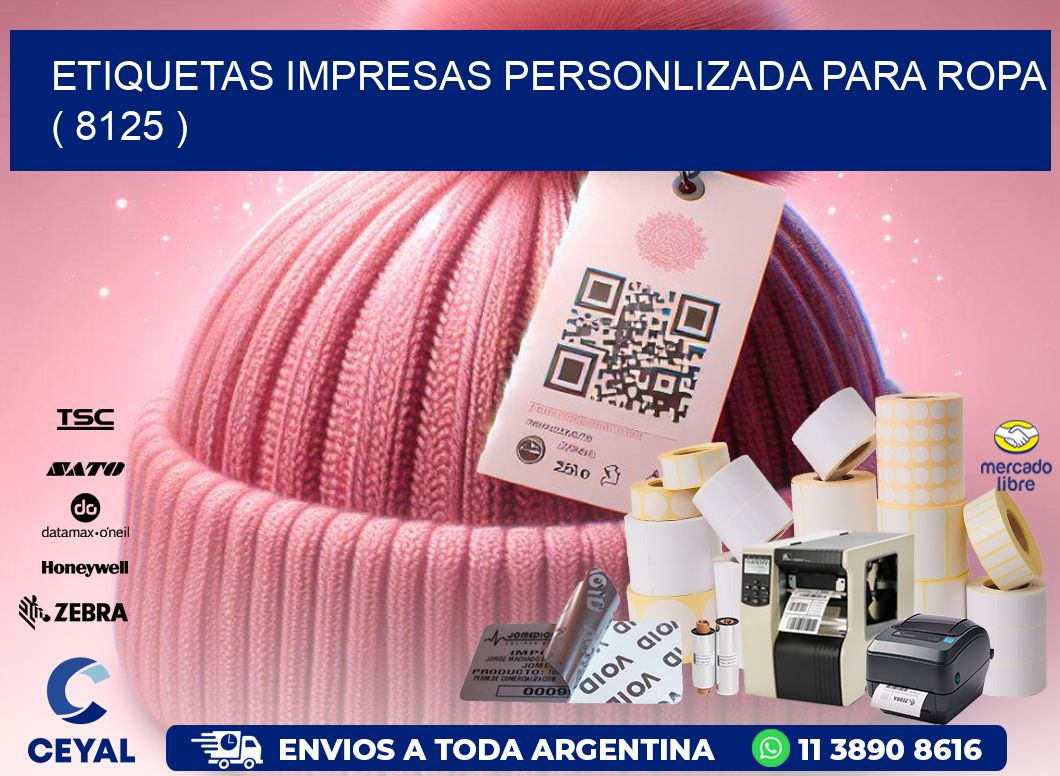 ETIQUETAS IMPRESAS PERSONLIZADA PARA ROPA ( 8125 )