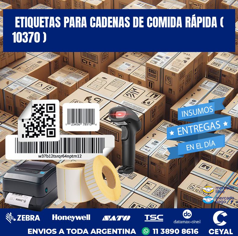 ETIQUETAS PARA CADENAS DE COMIDA RÁPIDA ( 10370 )