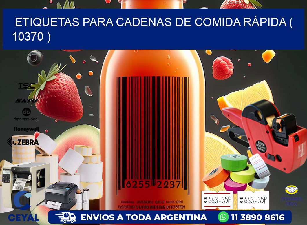 ETIQUETAS PARA CADENAS DE COMIDA RÁPIDA ( 10370 )