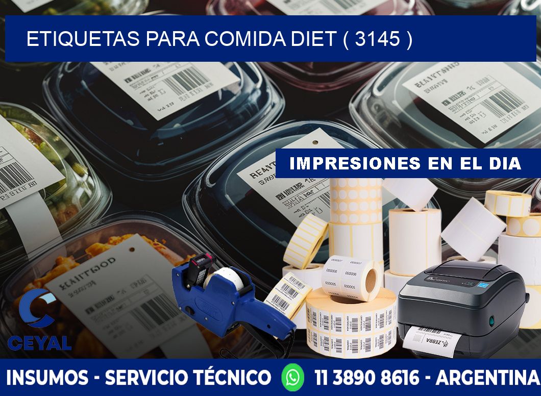 ETIQUETAS PARA COMIDA DIET ( 3145 )