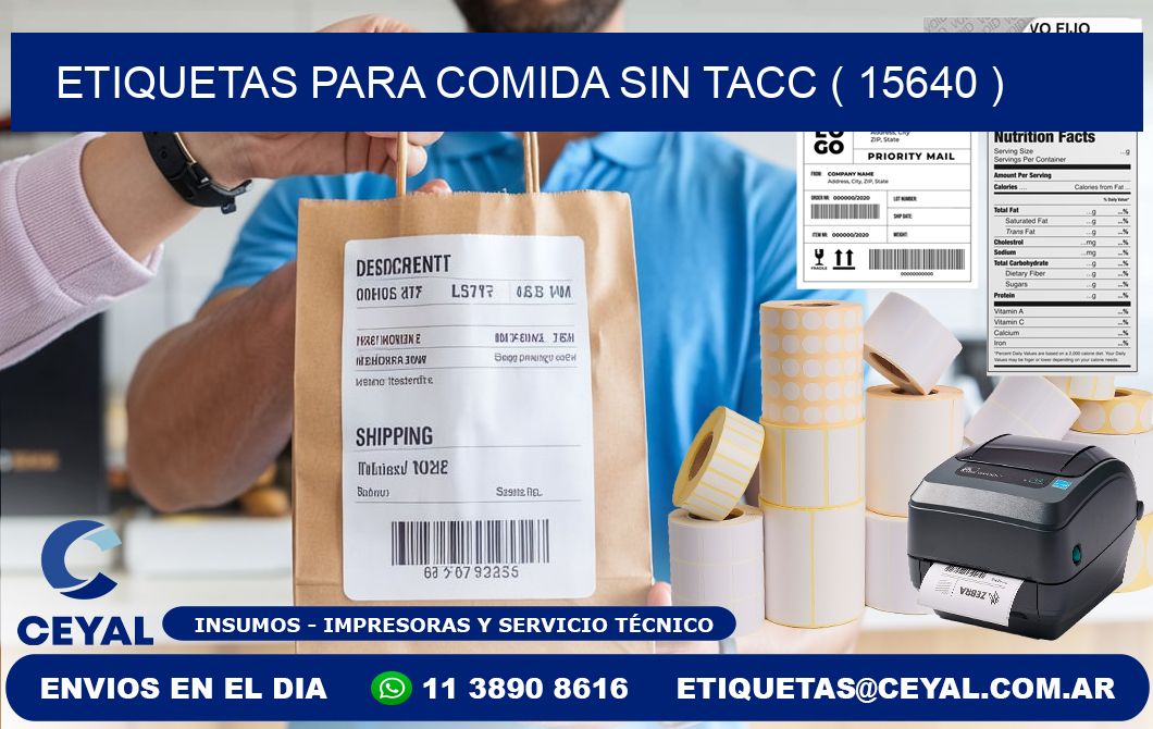 ETIQUETAS PARA COMIDA SIN TACC ( 15640 )
