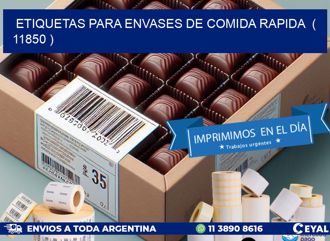 ETIQUETAS PARA ENVASES DE COMIDA RAPIDA ( 11850 )